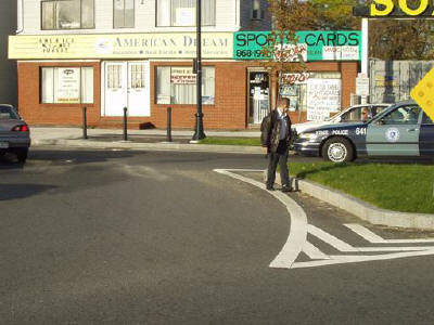 Figure 3  Pedestrian with cognitive disability crossing in roadway