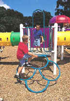 photo of boys on climber of rings that is an elevated
component