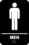 men's room sign