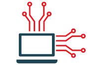 computer with branching wires