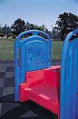 photo of a transfer system with playful features (hand prints)